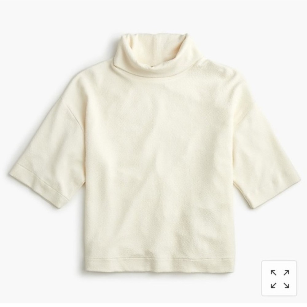 J.CREW 365 CREPE DROP-SLEEVE TURTLENECK SWEATER
SMALL / IVORY
